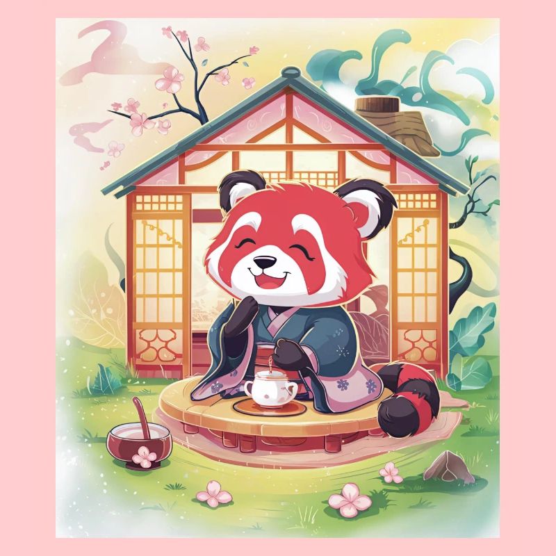 Red Panda Tea Pose