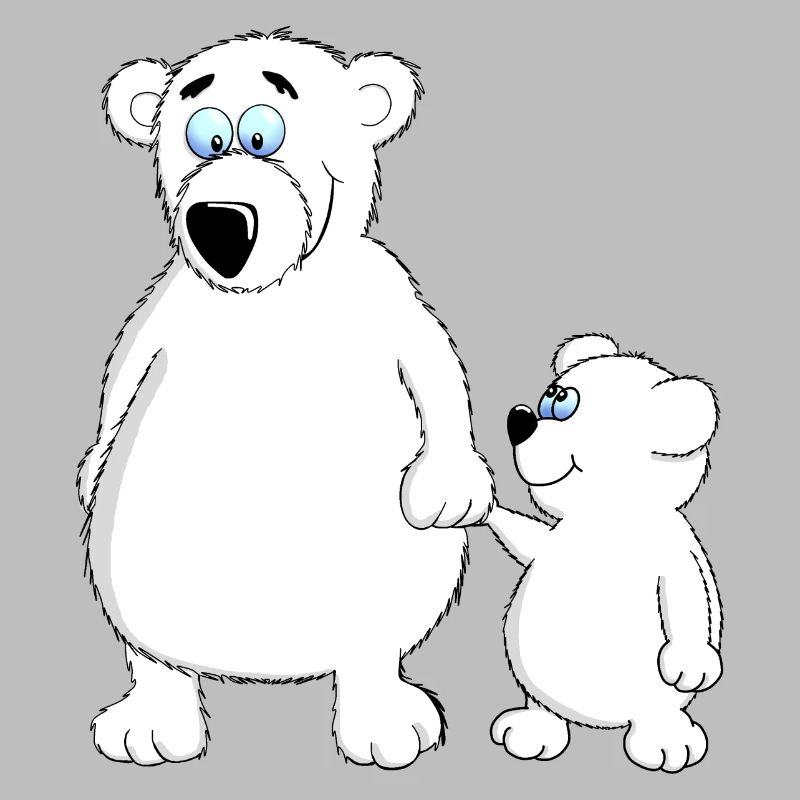 Drolliger Baby Bär mit Papa oder Mama