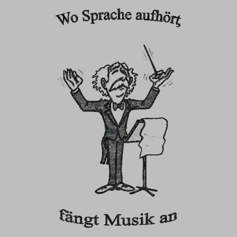 Dirigent mit Text sw