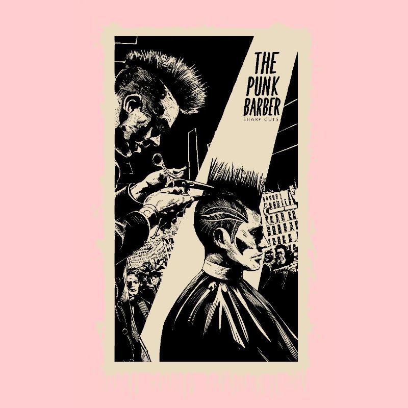 Punk barber sharp cuts