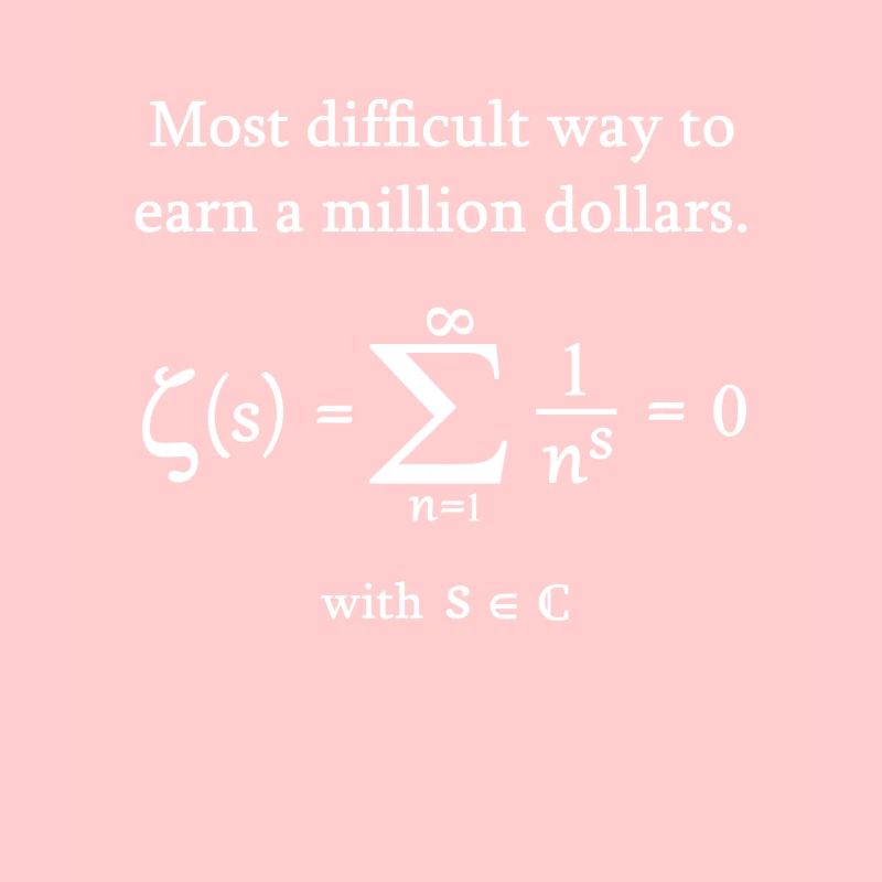 Math Riemann hypothesis mathematician nerd million