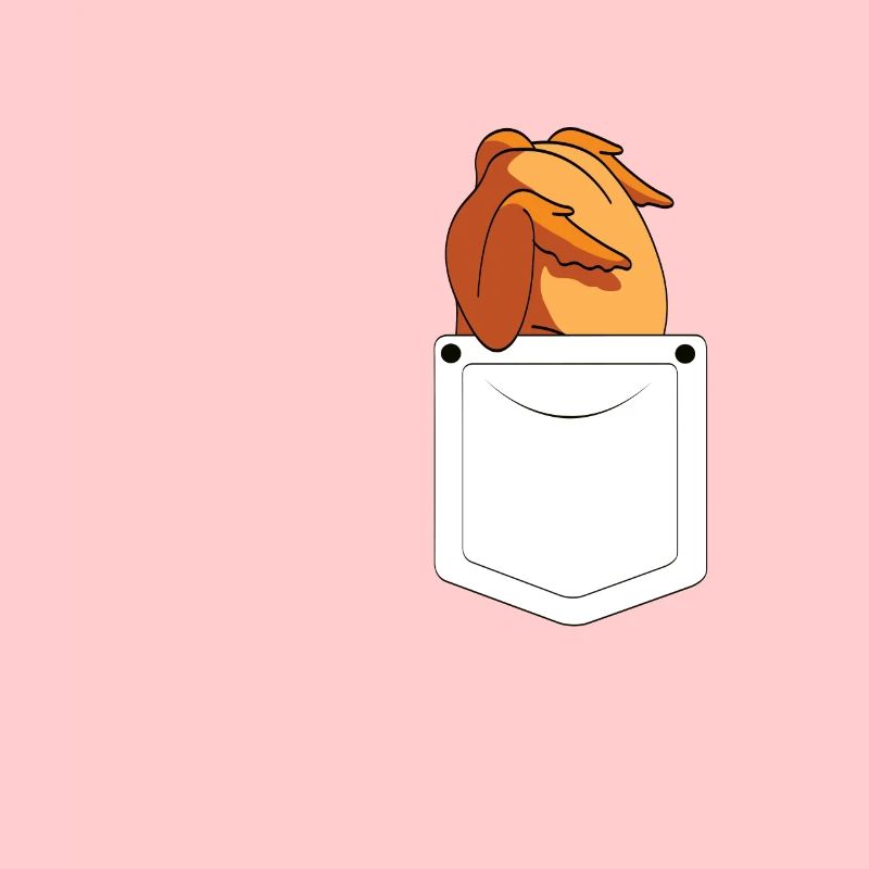 Brathähnchen Brusttasche Lustig Huhn Spaß Geschenk