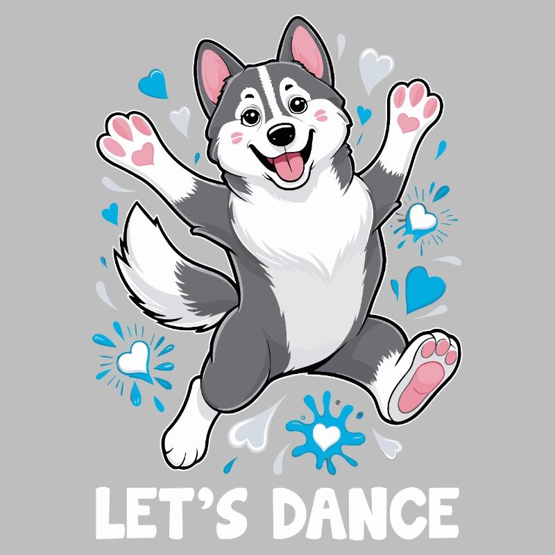 A Husky Dancing Let's Dance For Dancing Dancer