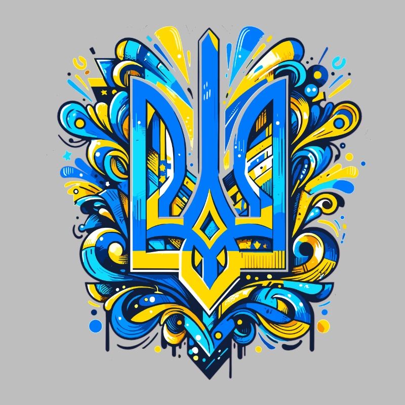 Fancy Beautiful Blue Yellow Splash Pattern