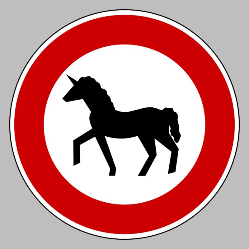 Verkehrsschild Einhorn Maedchen Geschenk