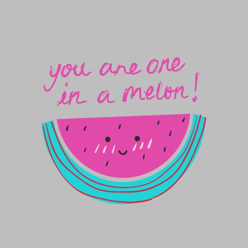 Pastèque avec phrase