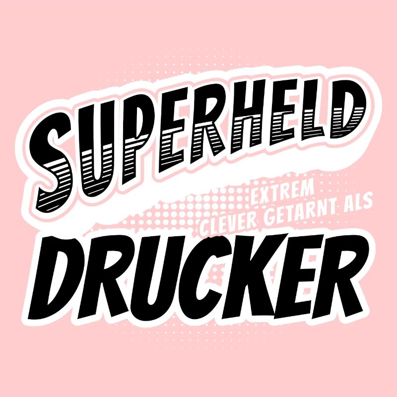 Superheld, clever getarnt als Drucker