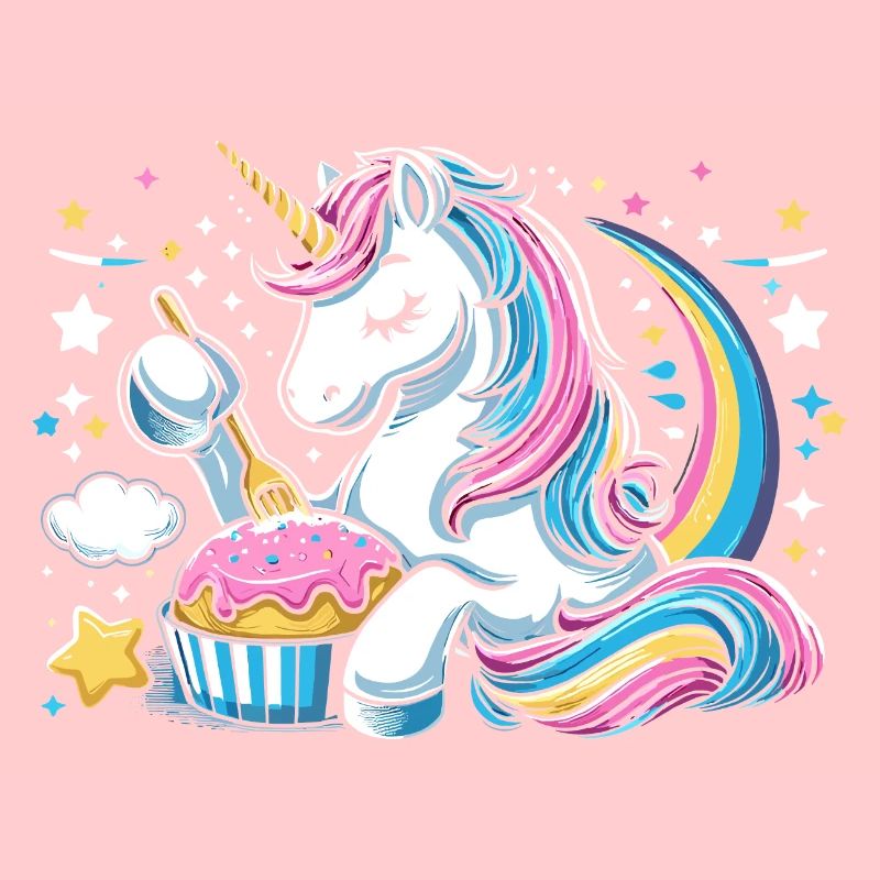 Einhorn Cupcake Herz Bäcker Backen Backen Cupcakes