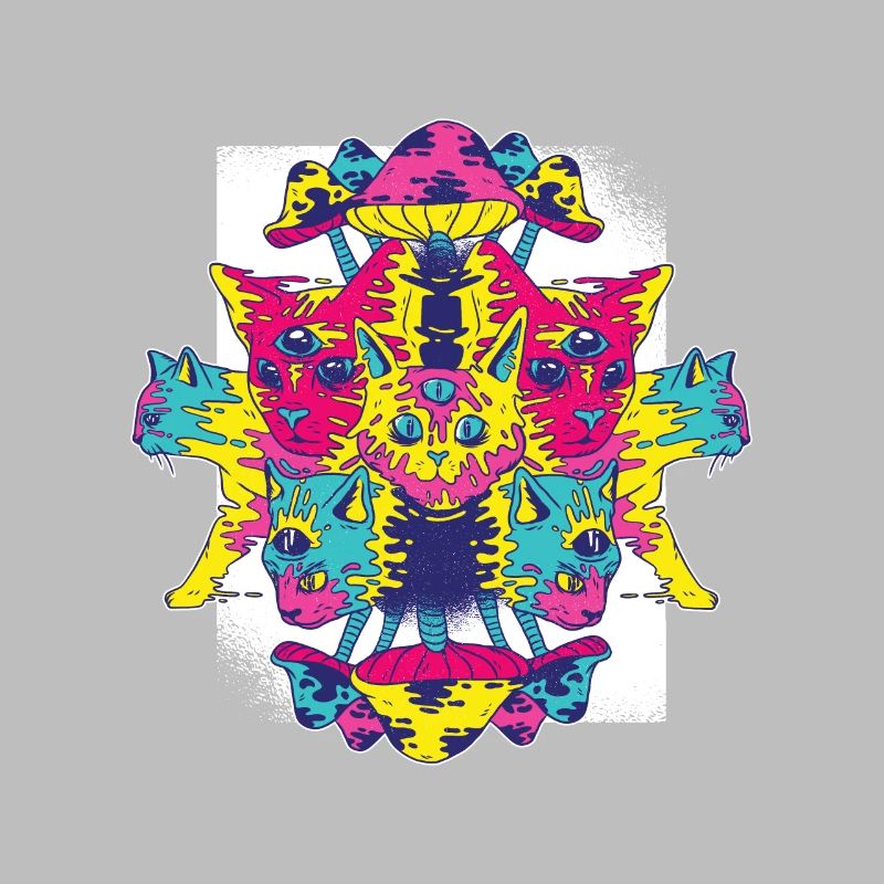 Cat psychedelic - Katze psychedelisch - Farbenfroh