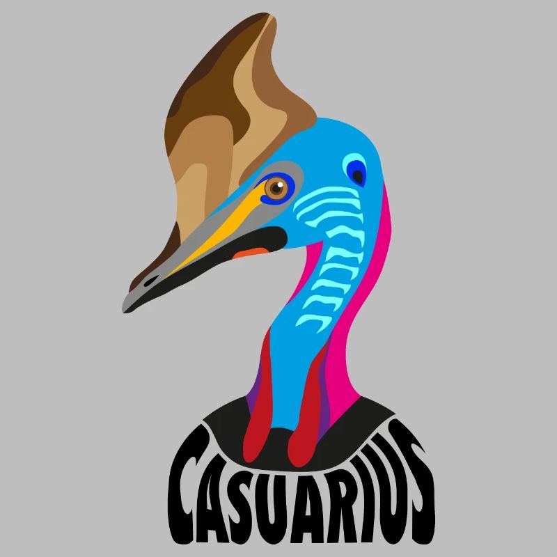 Cassowary, Casuarius oder Cassowary in flachen Farben.