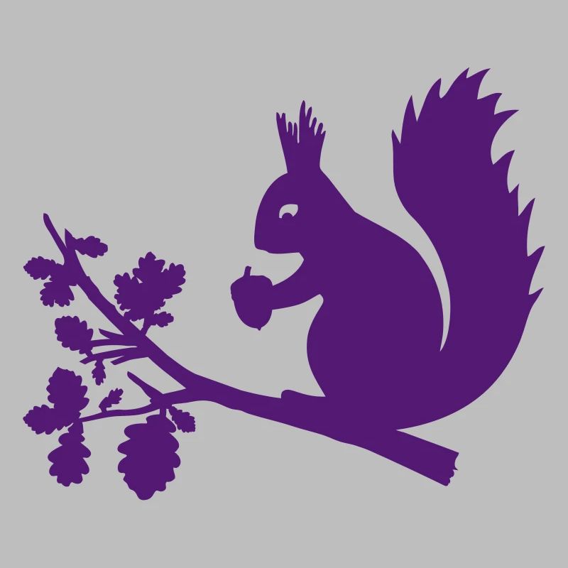 Eichhörnchen Eichel Zweig Eiche Blätter Baum Wald