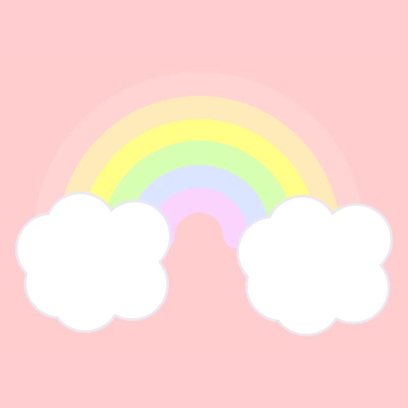 Arc-en-ciel pastel mignon