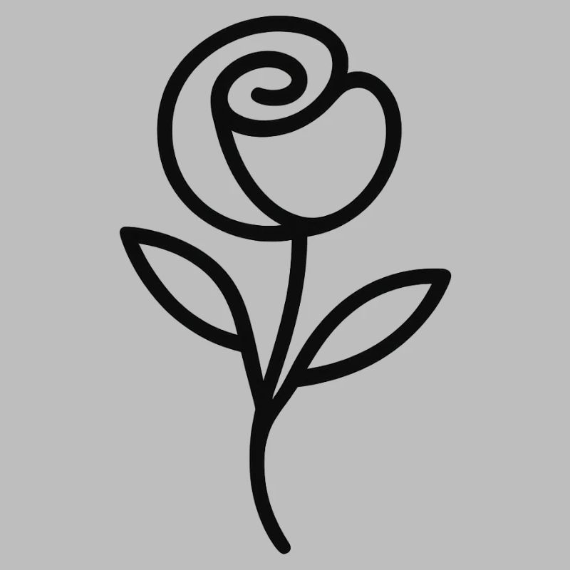 Schlichte Rose - Geschenkidee Muttertag