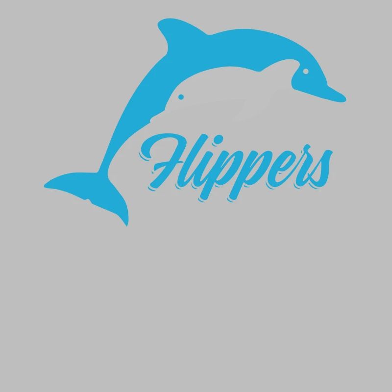 Flipper Jumping Dolphin Logo lettrage