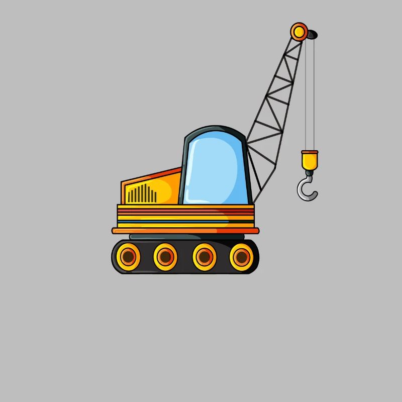 Construction site vehicle crane