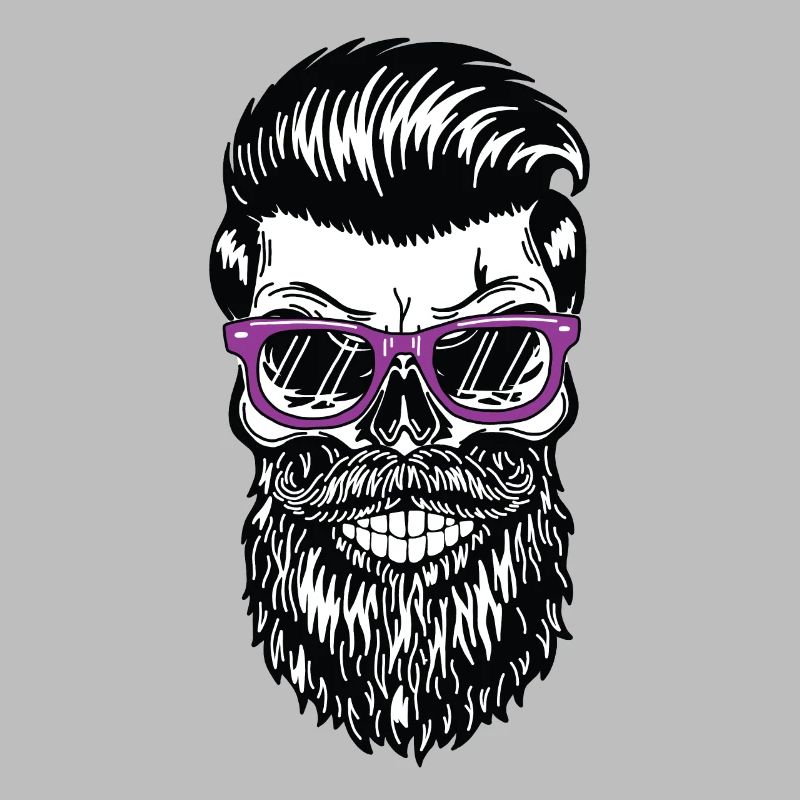 Cool beard skull