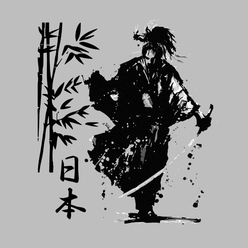 Walking Samurai Warrior bereit für den Kampf traditio