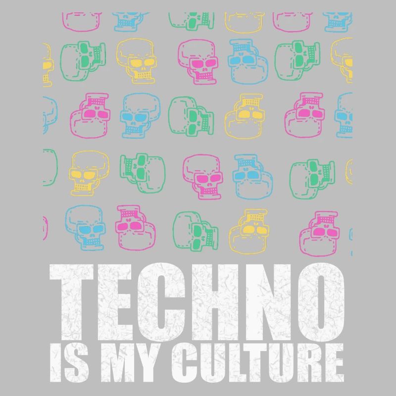 La techno est mon cadeau de conception de crâne de culture