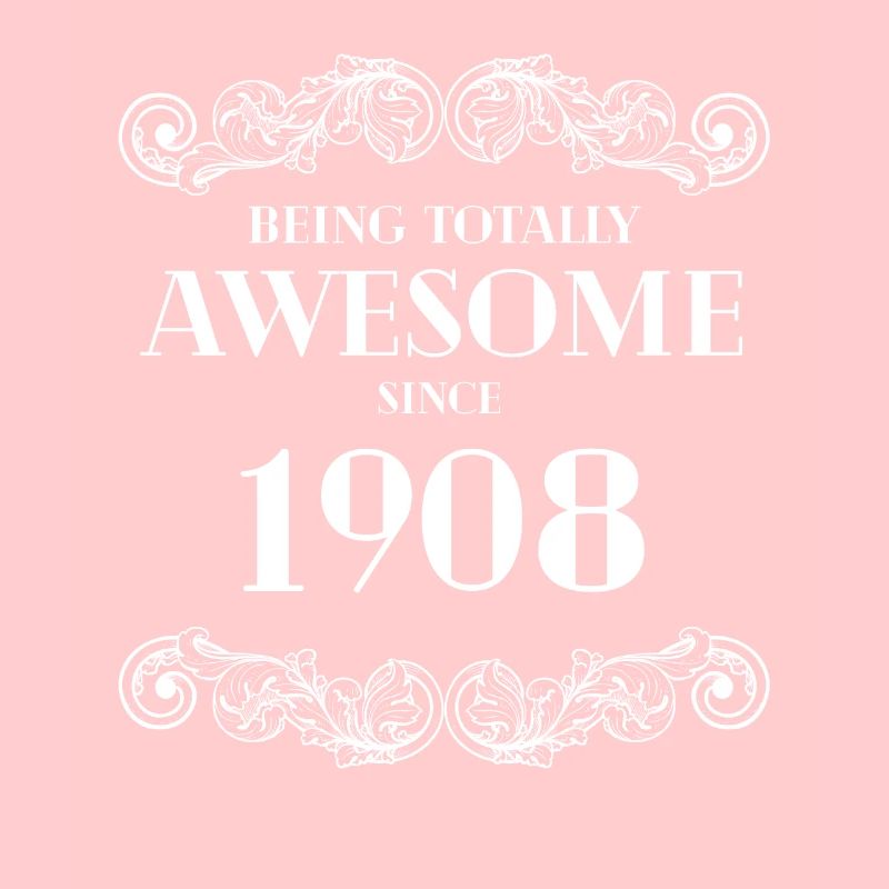 Funny Birthday Being Totally Awesome Since 1908