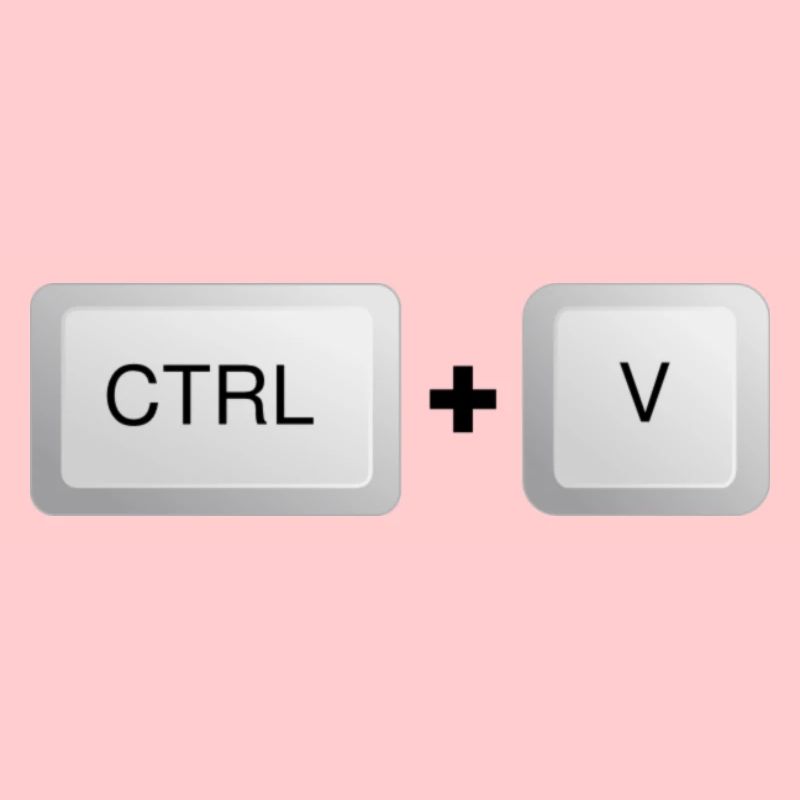 Strg + V