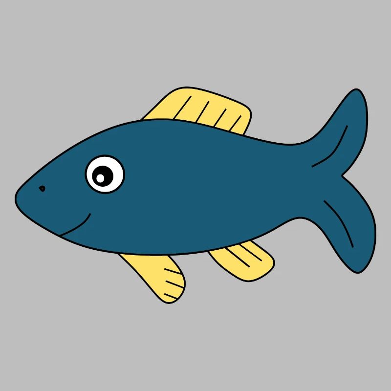 blue fish comic fish