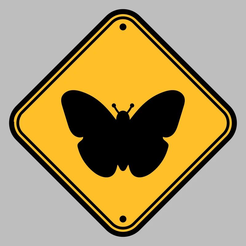 butterfly caution caution note shield zone