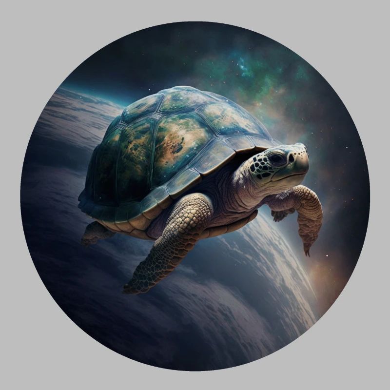 Mutter Erde schwebt langsam durch das Universum
