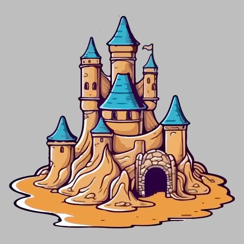 Château de sable bleu