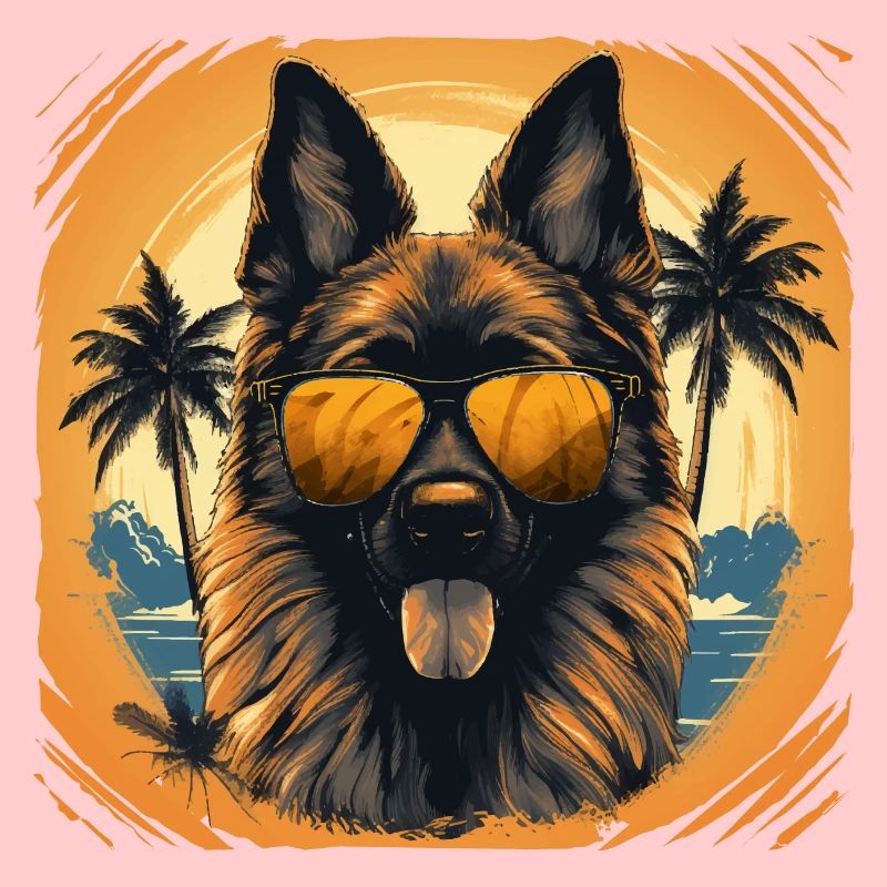 Deutscher Schäferhund mit Sonnenbrille