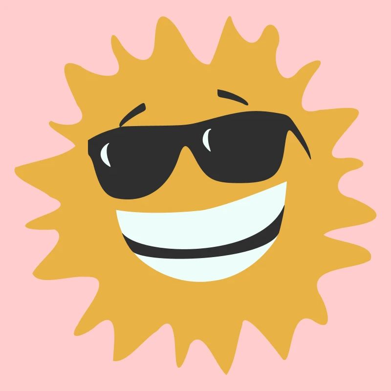 sun with glasses