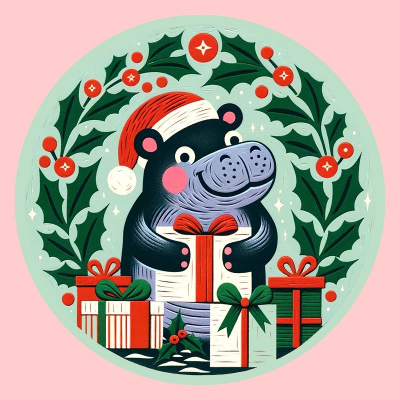 Weihnachts-Nilpferd