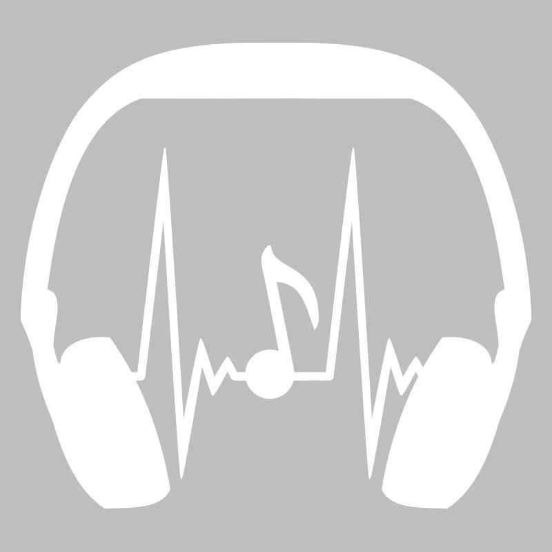Kopfhörer Note Musiknote Puls Frequenz Herzschlag