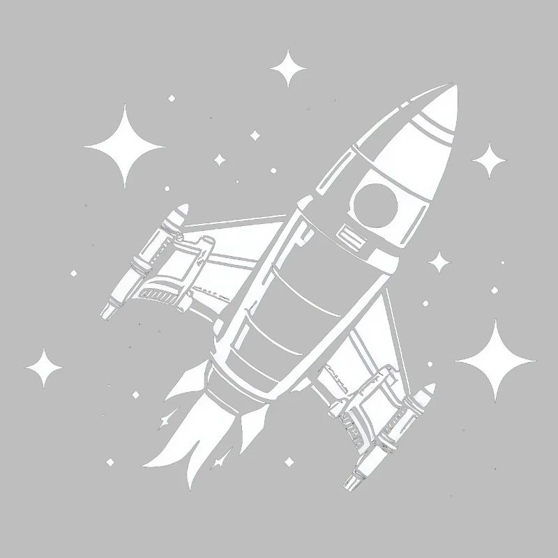 Fusée spatiale dans les étoiles