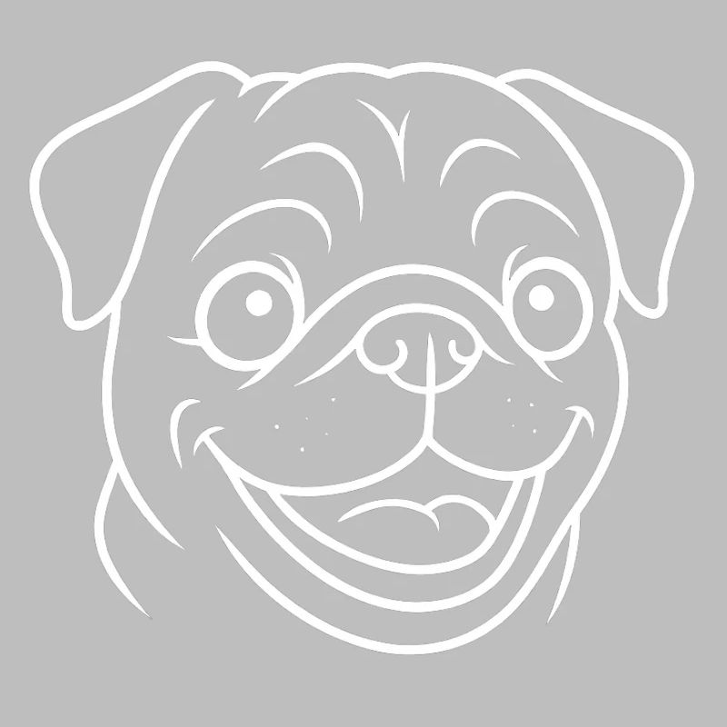 TinyPaws Black & White Edition Mops Style b