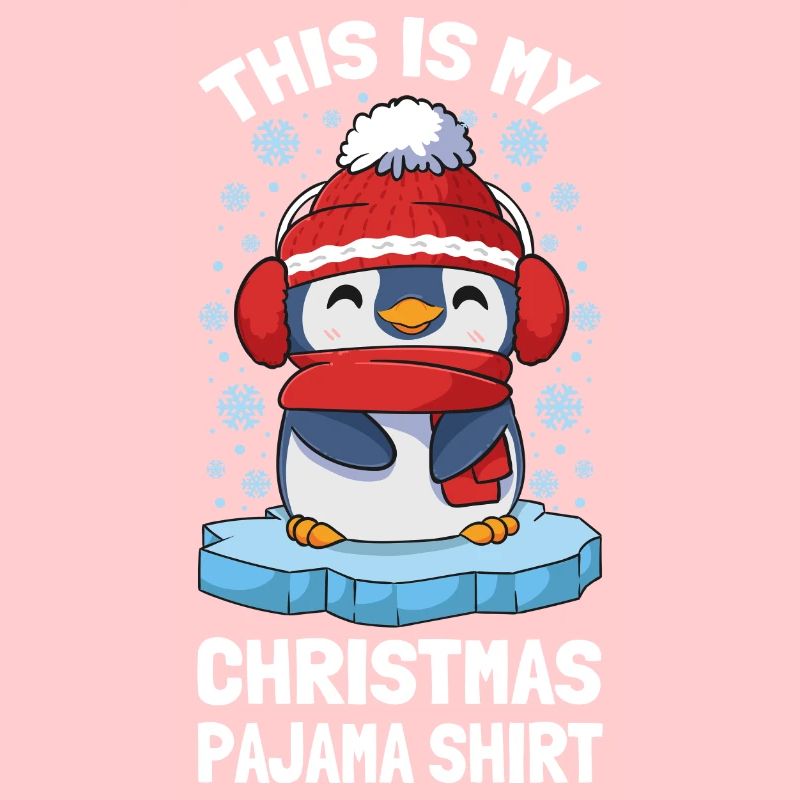 C’est ma chemise de pyjama de Noël Mignon Pingouin