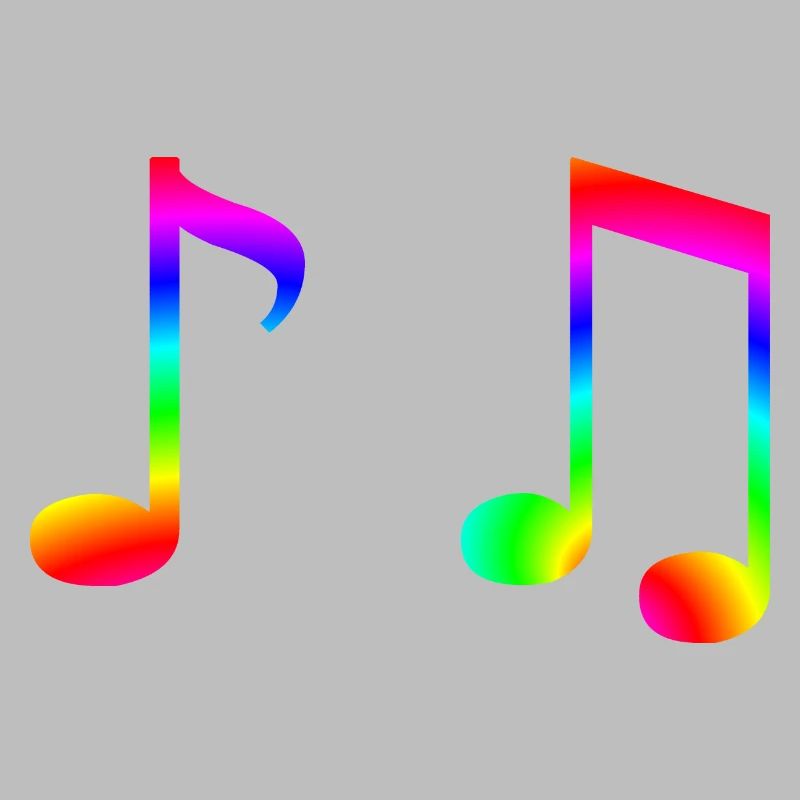 Notes de musique idée cadeau colorée note musique arc-en-ciel