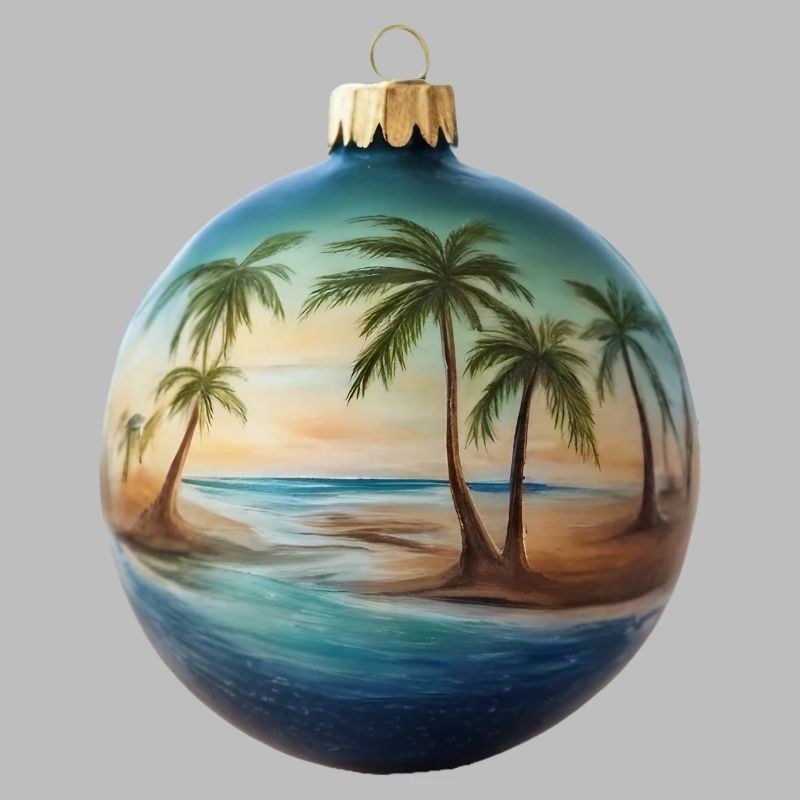 Weihnachtskugel mit Strand