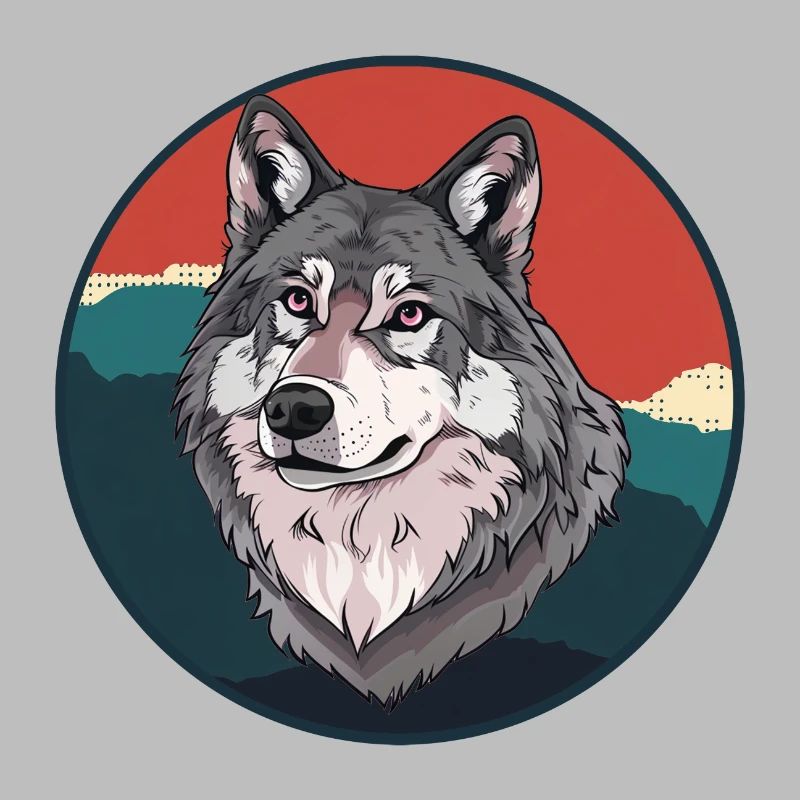 Wolf Full Moon Wolves