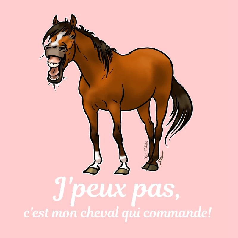 Mon cheval commande (blanc)