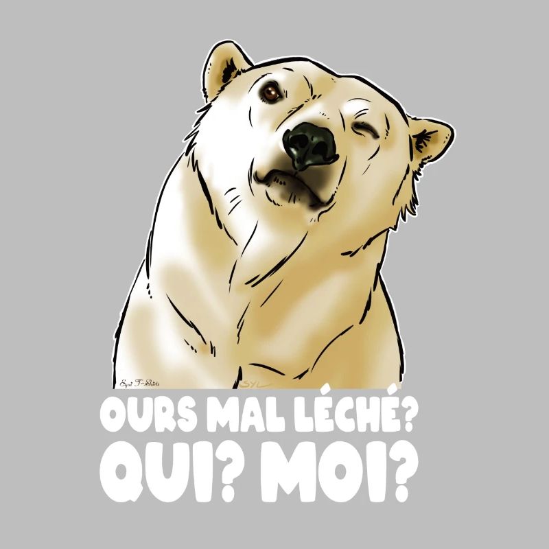 Ours mal léché (texte blanc)