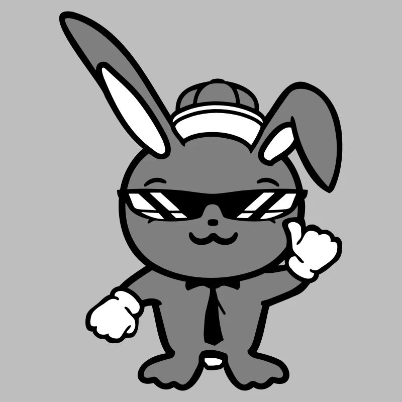 Lunettes de soleil lapin Cappy cravate Cool Hat Comic