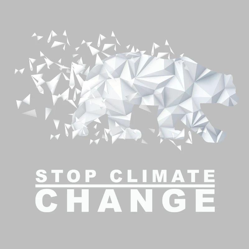 Stop Climate Change Eisbär