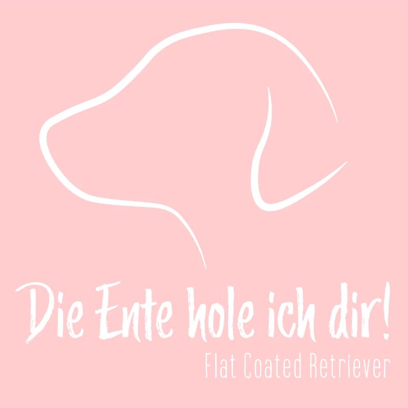 Flat Coated Retriever funny saying duck sideways
