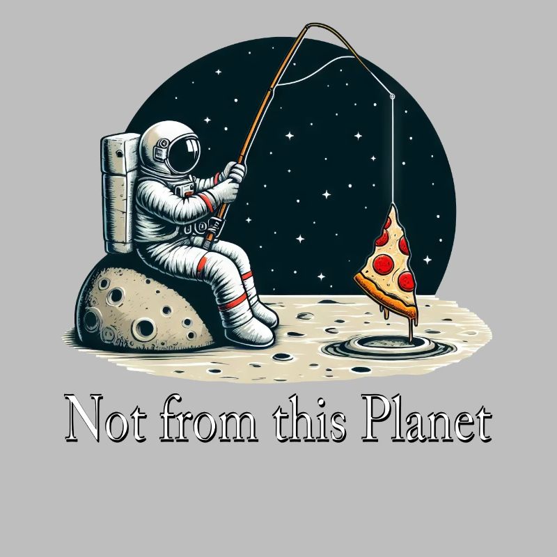 Astronaute Pizza Pêche dans l’espace