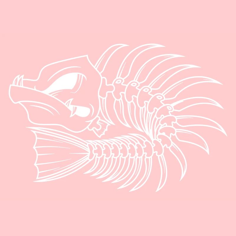 Fish bones herringbone fish skeleton