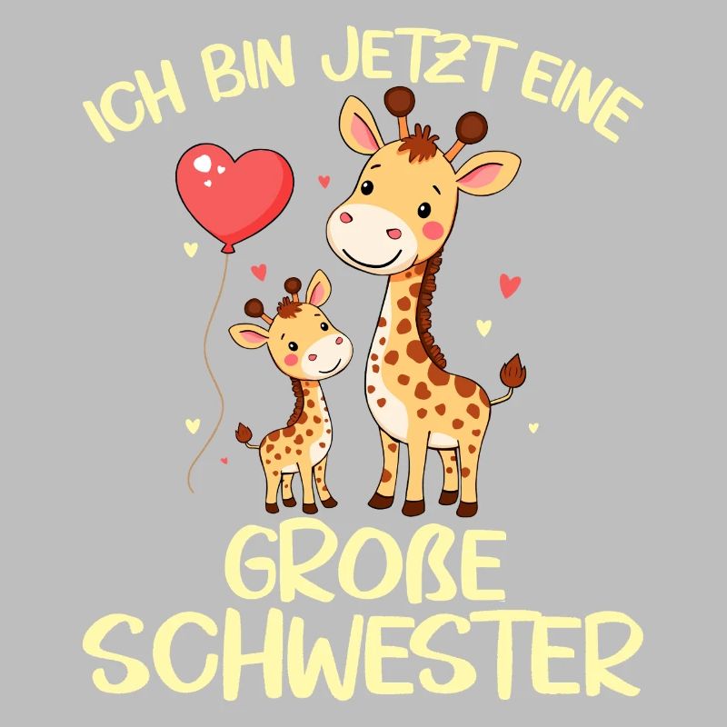 Ich bin jetzt endlich eine große Schwester Giraffe