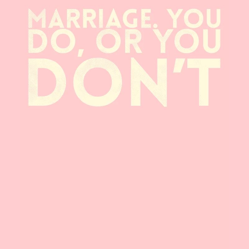 Mariage pour lequel vous faites ou vous ne faites pas de mariage