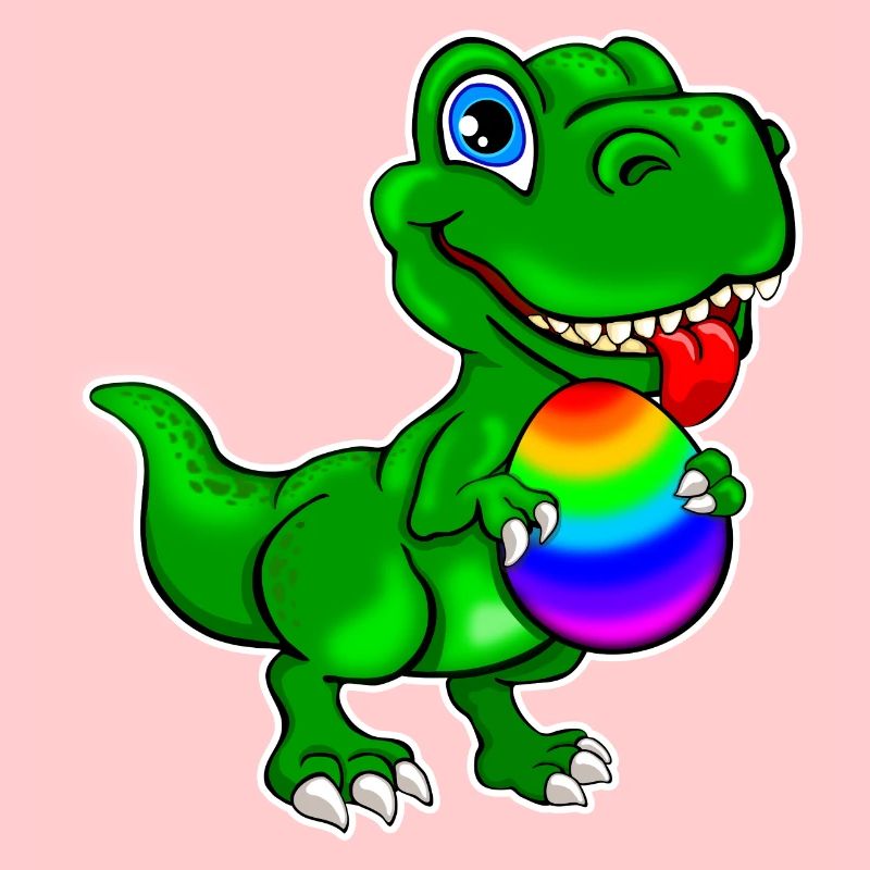 Dino with Easter egg