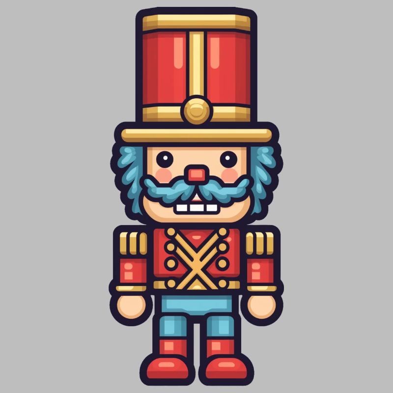 pixelated nutcracker