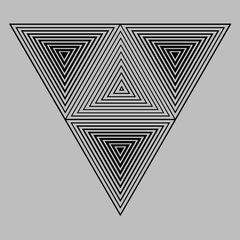 Optical illusion (Hipster Dreick) B&w Art